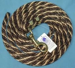 Nylon Lead Rope - Multi-Color -Western Tack Outlet Store 091049 nylon lead rope brown hair 02005 79494.1527294820