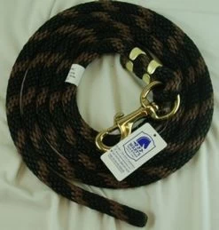 Nylon Lead Rope - 2 Color -Western Tack Outlet Store 114408 008 nylon lead rope black brown 65613 11016.1537223146