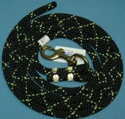 Nylon Lead Rope - 2 Color -Western Tack Outlet Store 114408 010 nylon lead rope black lime 82211 75821.1537223146