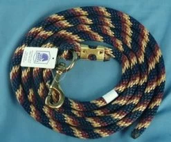 Nylon Lead Rope - Multi-Color -Western Tack Outlet Store 114408 033 nylon lead rope burgundy navy tan 87553 37192.1527294821
