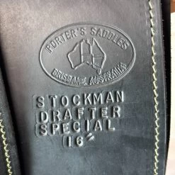 Used Porter's Stockman Drafter Australian Saddle 16/W -Western Tack Outlet Store 328 Stamp 95555.1686182202