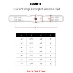 EquiFit Essential SmartFabric Dressage Girth -Western Tack Outlet Store Essential Dressage Schooling Girth Size Chart equifit 13819.1625683324