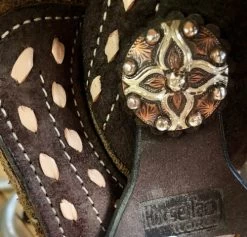 Circle Y HTW Treeless Barrel Saddle 5198 -Western Tack Outlet Store HTW MTG Treeless Barrel Chocolate stitching concho SP5198 035C 05 1 circle y 40649.1687465824