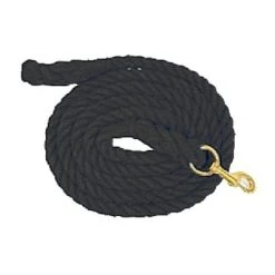 Heavy Cotton Lead Rope -Western Tack Outlet Store cotton lead rope 10ft black 46317704 partrade 57739.1670431850