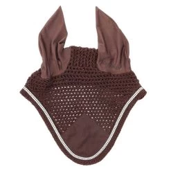 Kavalkade Crystal Fly Bonnet -Western Tack Outlet Store crystal fly bonnet brown front 36103 BROWN kavalkade 48898.1621107591