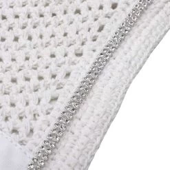 Kavalkade Crystal Fly Bonnet -Western Tack Outlet Store crystal fly bonnet white detail 36103 WHITE kavalkade 72432.1621107296