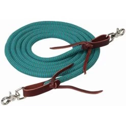 Weaver Leather Weaver EcoLuxe Round Trail Rein -Western Tack Outlet Store ecoluxe round trail rein turquoise charcoal 353260 weaver 20301.1673480383