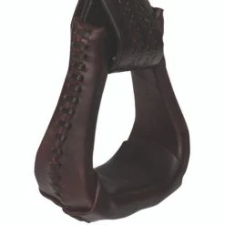 Tucker ErgoBalance Leather Laced Stirrups -Western Tack Outlet Store ergo balance leather lace stirrup brown2 0265 2200 tucker 74525.1571775742
