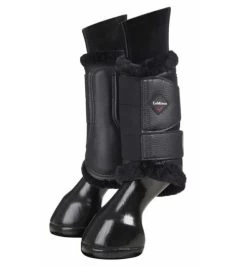 LeMieux Fleece Lined Brushing Boots 17 LeMieux Fleece Lined Brushing Boots -Western Tack Outlet Store fleece lined brushing boots black pair 8953 lemieux 44596.1665191267