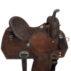 Alamo Saddlery Geo Aztec Barrel Saddle 8 Alamo Saddlery Geo Aztec Barrel Saddle -Western Tack Outlet Store geo barrel brown detail GEO AZTEC alamo 59946.1650487058