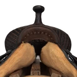 Alamo Saddlery Geo Aztec Barrel Saddle 9 Alamo Saddlery Geo Aztec Barrel Saddle -Western Tack Outlet Store geo barrel brown front GEO AZTEC alamo 66490.1650487049