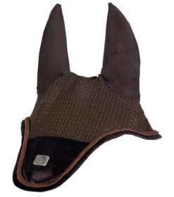 HKM Mellow Velvet Fly Bonnet -Western Tack Outlet Store mellow velvet fly bonnet dark brown 13615 2100 0650 hkm 97179.1666914941