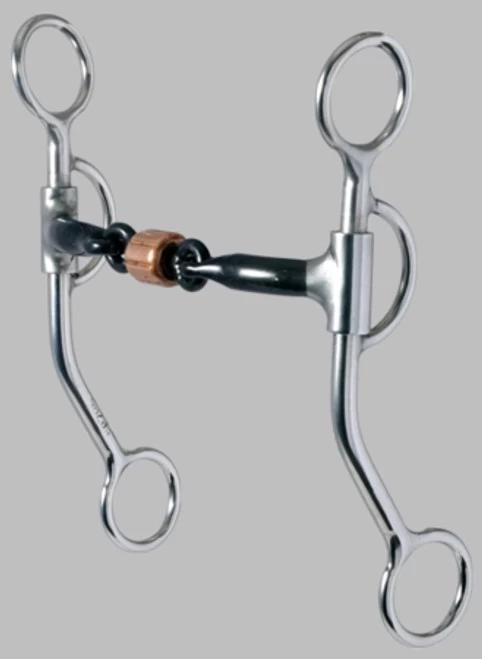 Reinsman 3-piece Sweet Iron Snaffle Bit With Copper Roller 1 Reinsman 3-piece Sweet Iron Snaffle Bit With Copper Roller
