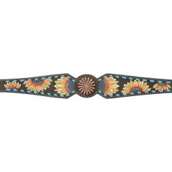 Circle Y Sunflower Buckstitch Breast Collar