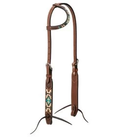 Turquoise Cross Aztec One Ear Headstall