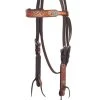 Turquoise Cross Floral Vine Brow Headstall