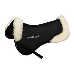ThinLine Trifecta Half Pad With Sheepskin Rolls -Western Tack Outlet Store trifecta with rolls half pad natural side 7416 thinline 26336.1626814667