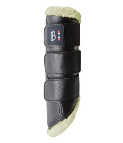 B Vertigo Wellington Fleece Brushing Boots -Western Tack Outlet Store wellington brushing boots front black 19268 BL BV 15715.1678562790